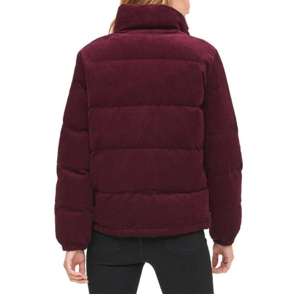 Levi's Zoe Corduroy Jacket Size XXL Full Zip Coat Burgundy Puffer Red Purple - Picture 4 of 17